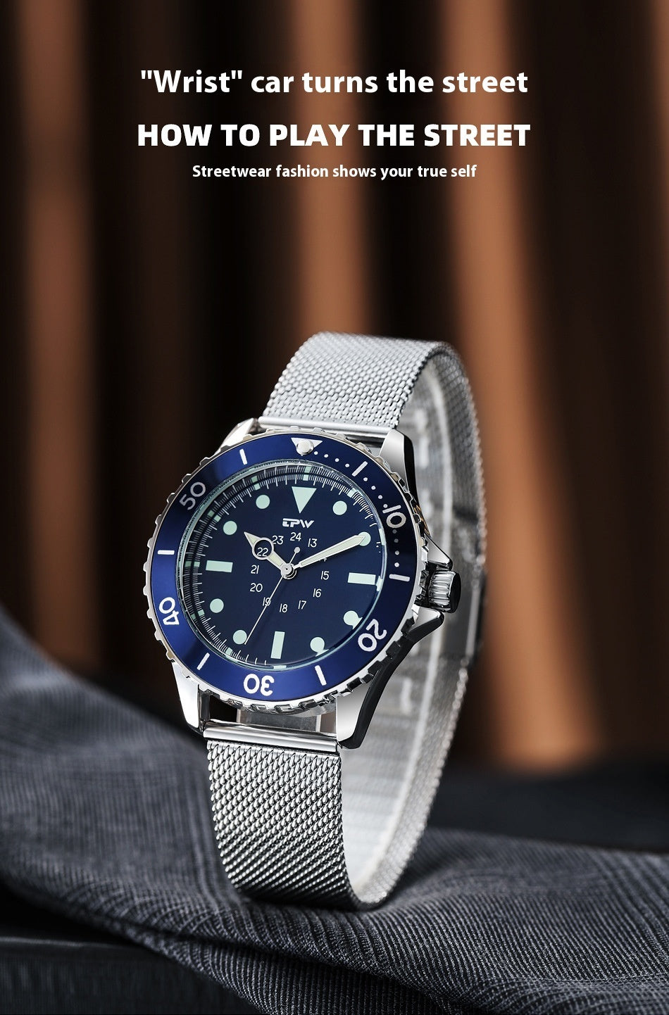 Montre Quartz Multifonction Étanche et Lumineuse pour Homme
